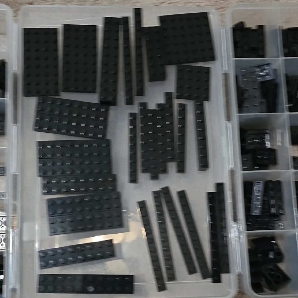 LEGO Bundle of Black Building Block Set with 2 Storage Containers